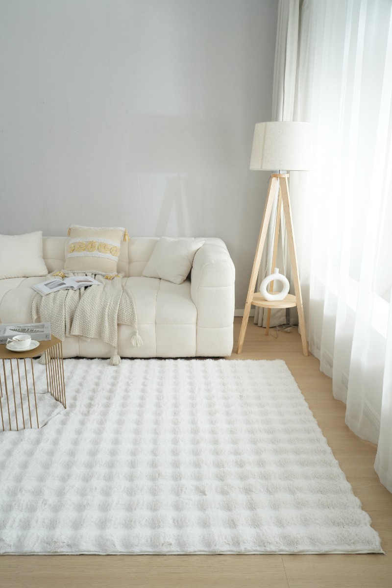 Tvättbar Pälsmatta Rabbit Bubble Offwhite - Image 2