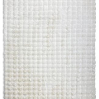 Offwhite tvättbar pälsmatta Rabbit Bubble med fluffig bubblestruktur