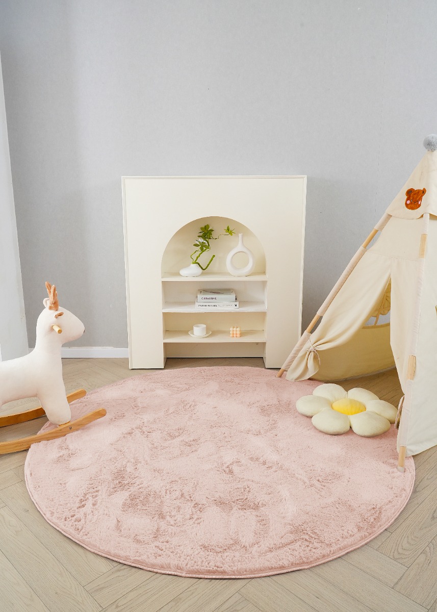 Rund Matta Rabbit Eco Rosa - Image 2