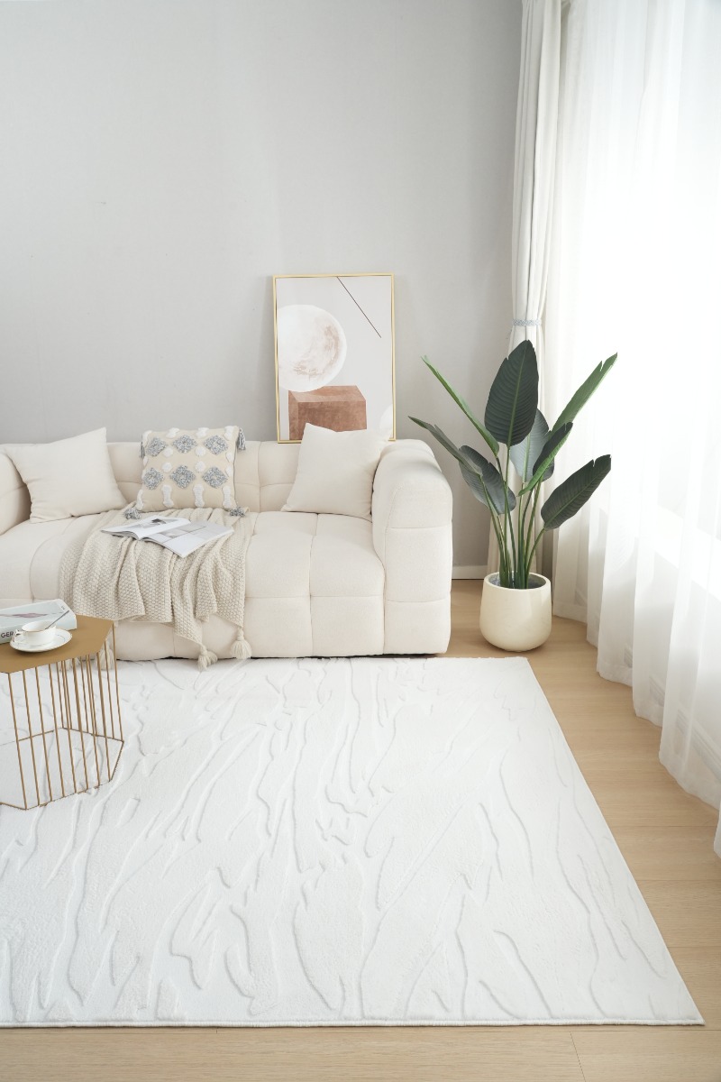 Tvättbar Pälsmatta Rabbit Nest Offwhite - Image 6