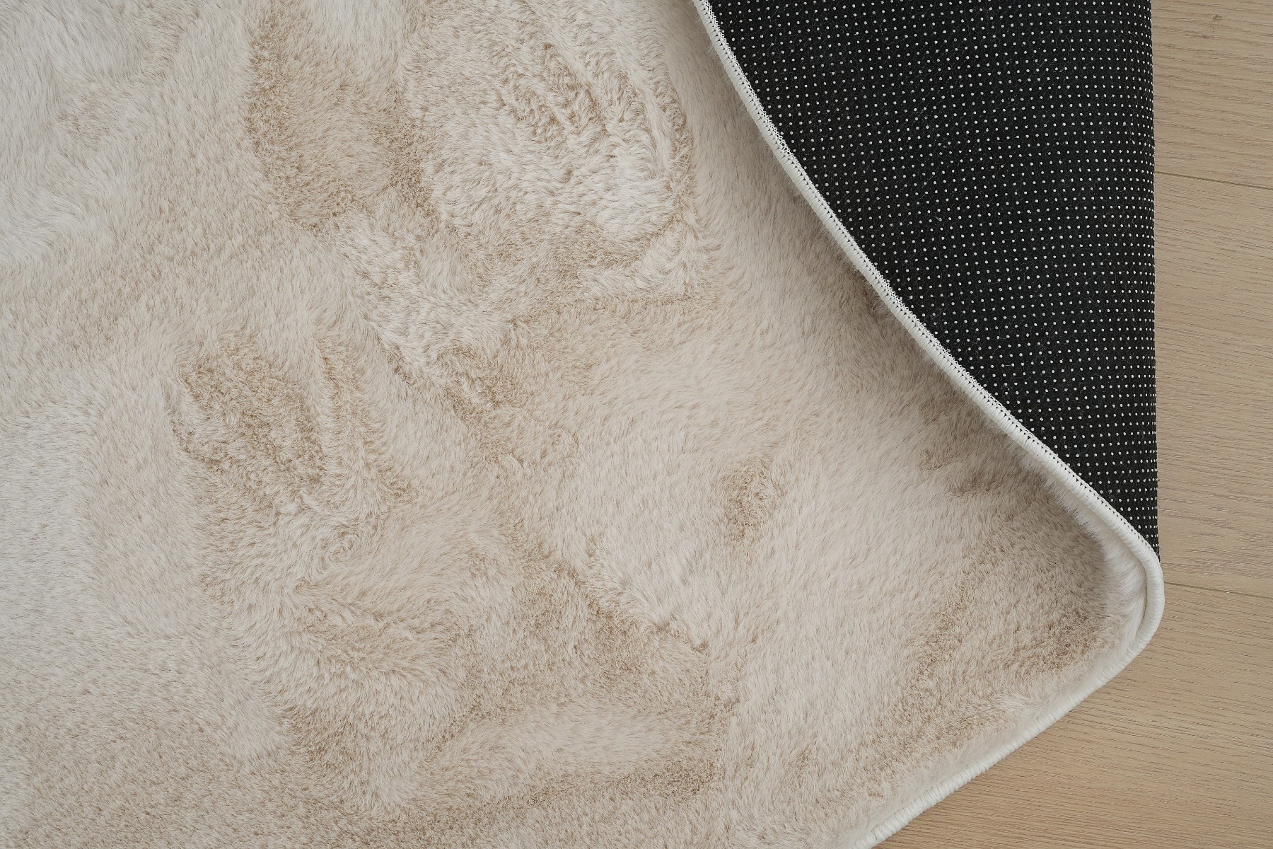 Tvättbar Pälsmatta Rabbit Shape Ljusbeige - Image 5