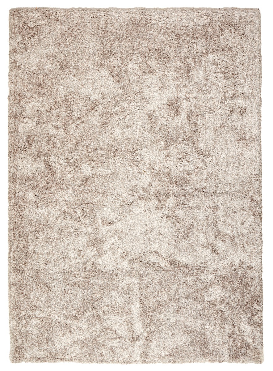 Ryamatta Brasserie i natur och grå med mjuk tjock yta i vardagsrumsmiljö