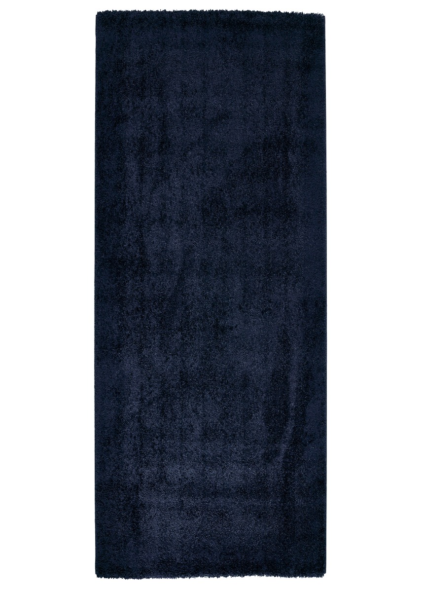 Blå mjuk och tjock gångmatta med hög lugghöjd i modern design