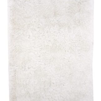 Vit mjuk ryamatta Valby i polyester med tjock textur