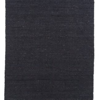 Svart Jutematta Mina i naturlig jute med texturerad yta och 10 mm tjocklek