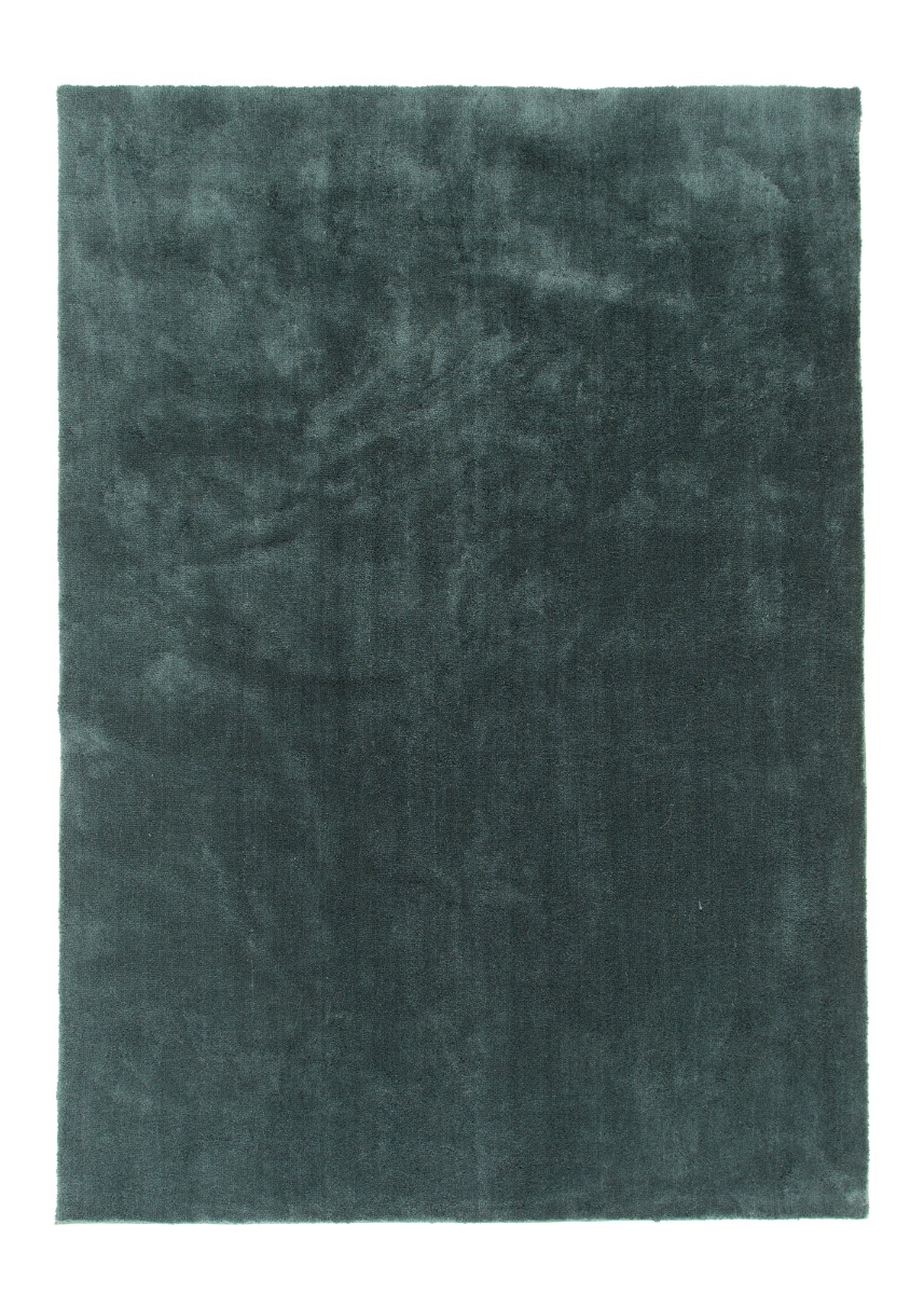 Grön ryamatta Bono i polyester med mjuk textur och ca 15 mm tjocklek, perfekt för vardagsrum eller sovrum
