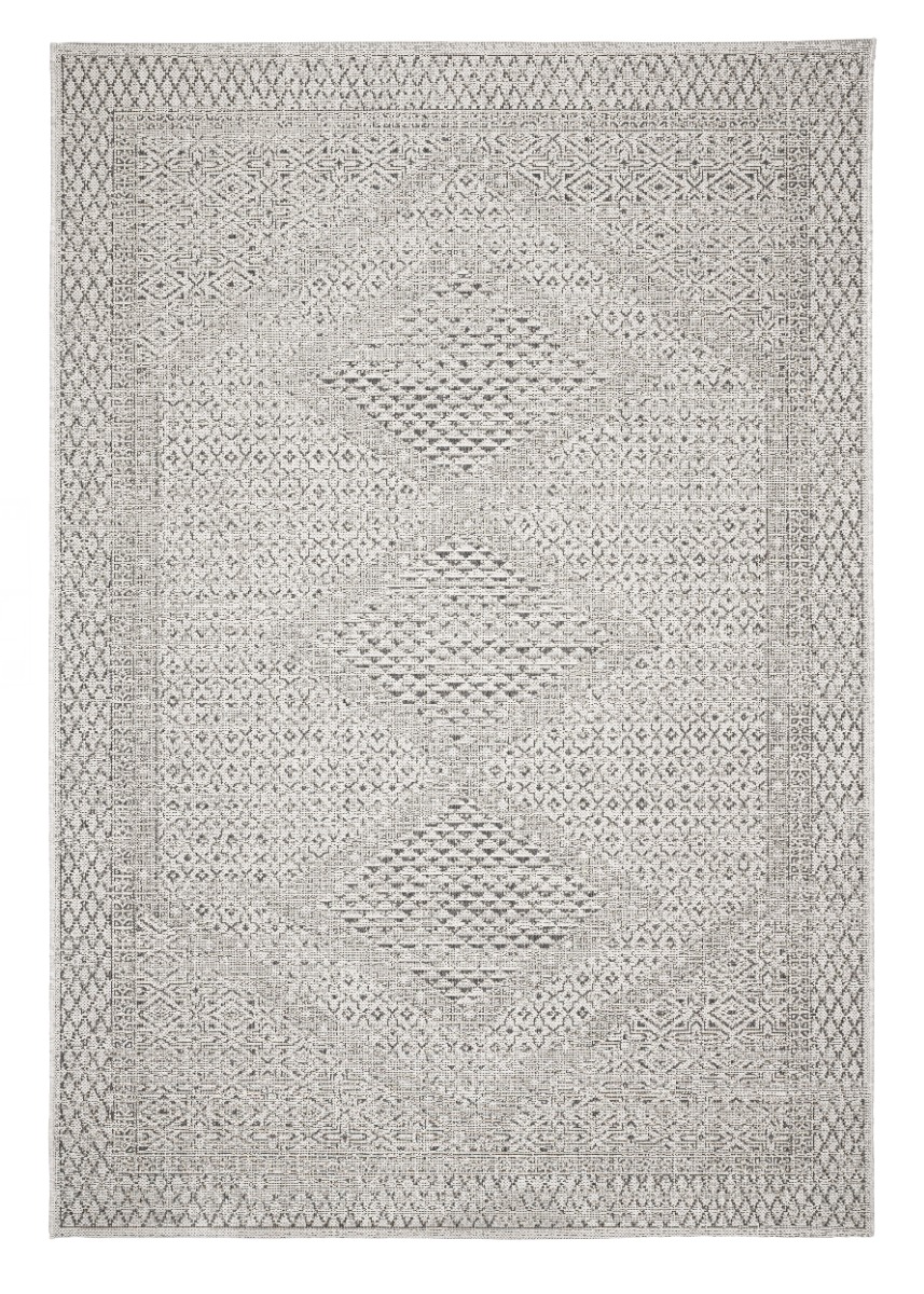 Silvergrå tålig polypropylenmatta för inom- och utomhus med mjuk textur