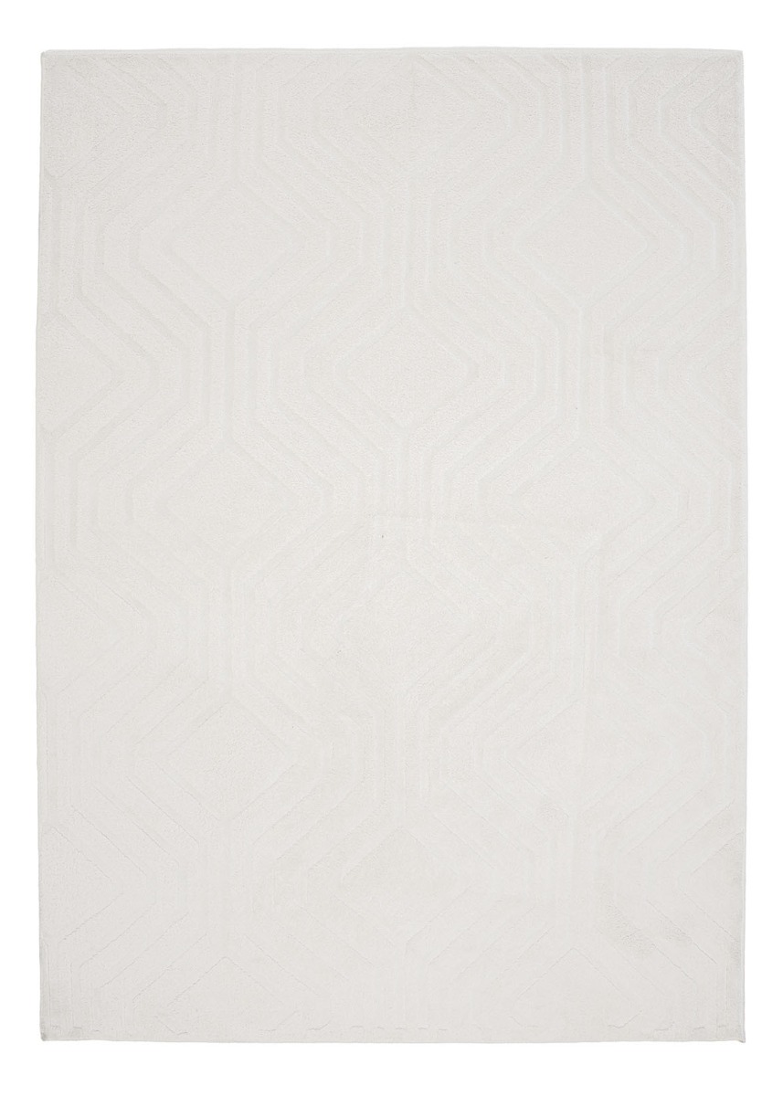 Mjuk offwhite ryamatta Mira med fluffig yta och elegant design