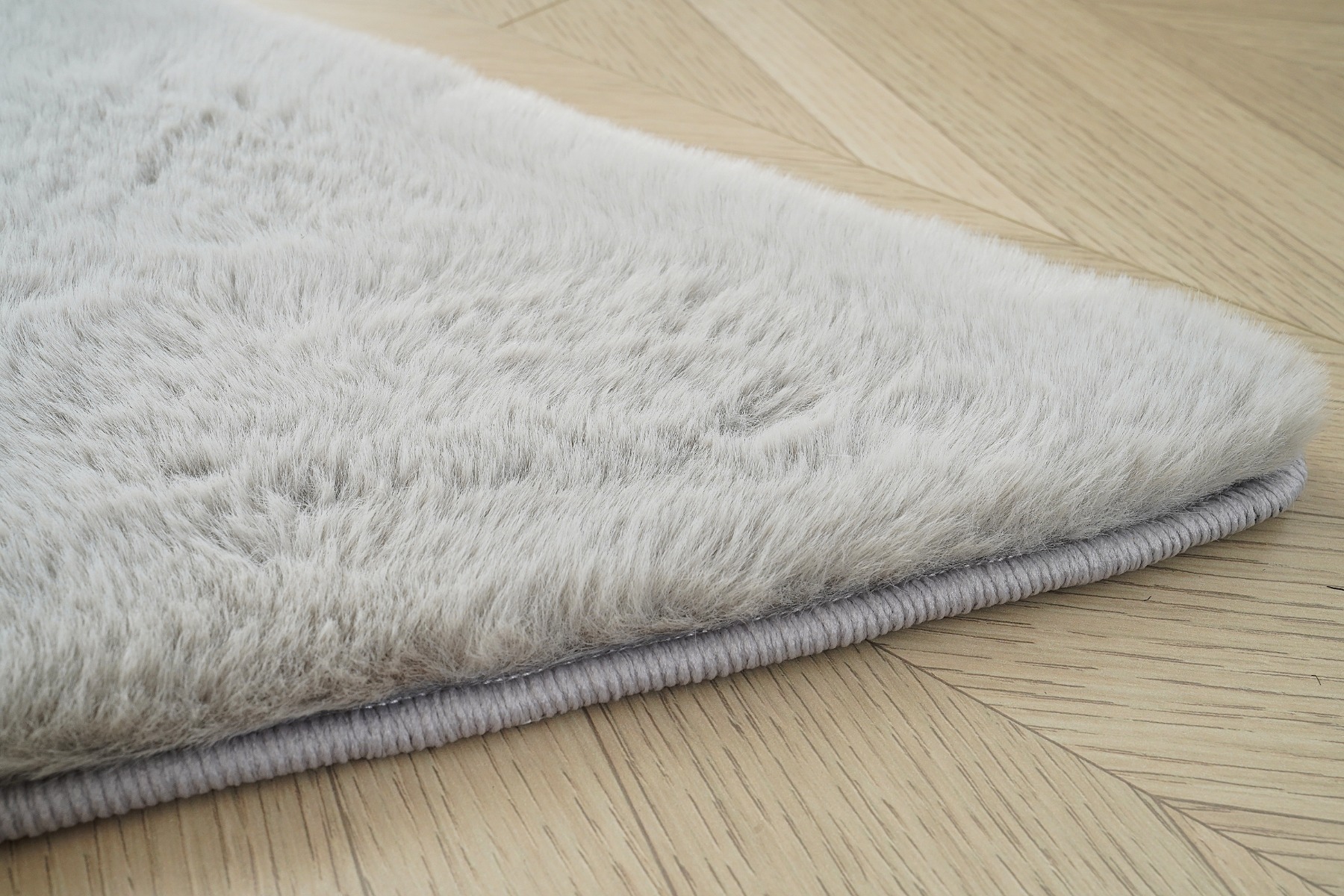 Barnmatta Mjuk Päls-look Rabbit Star Silver - Image 3