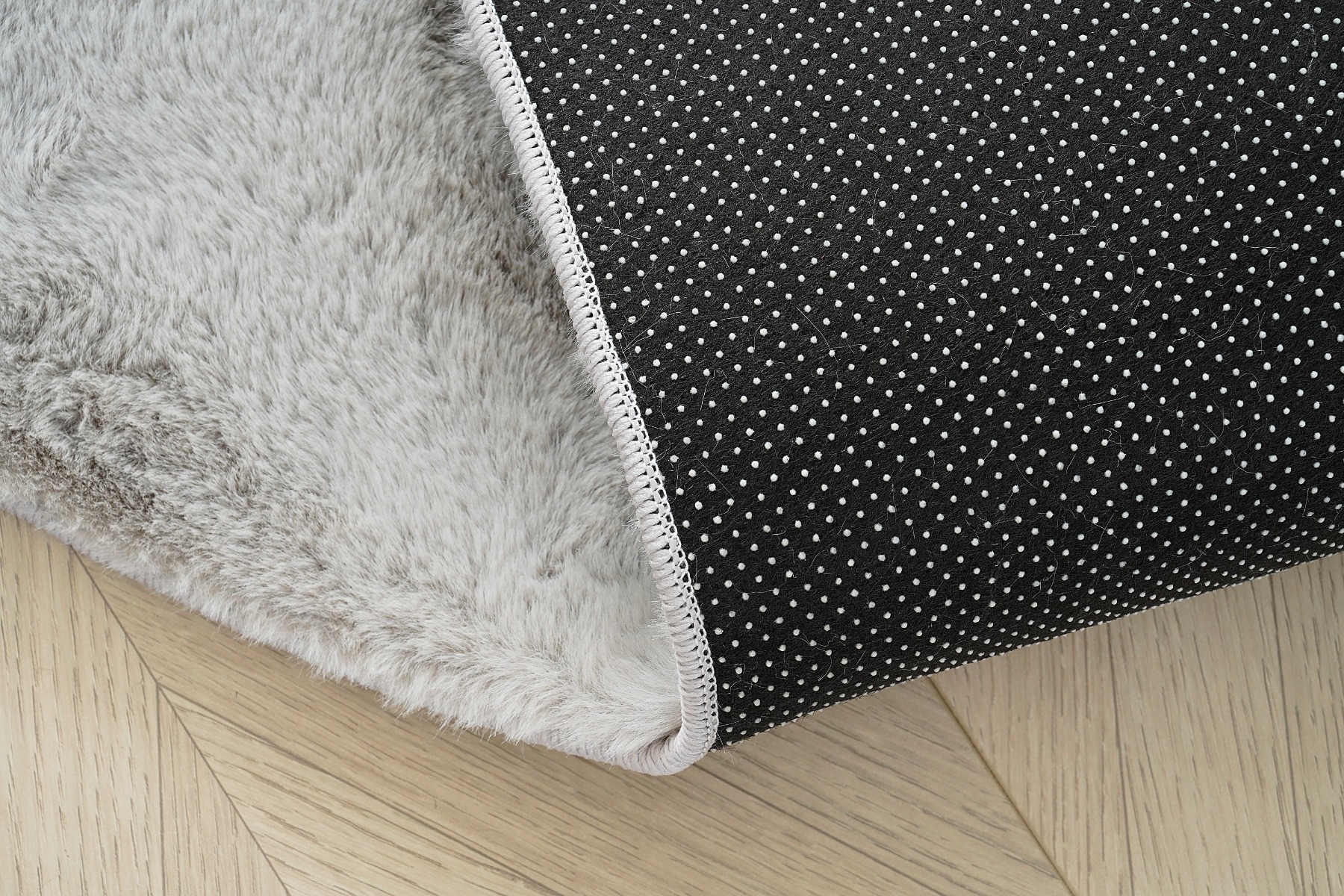 Barnmatta Mjuk Päls-look Rabbit Cloud Silver - Image 5