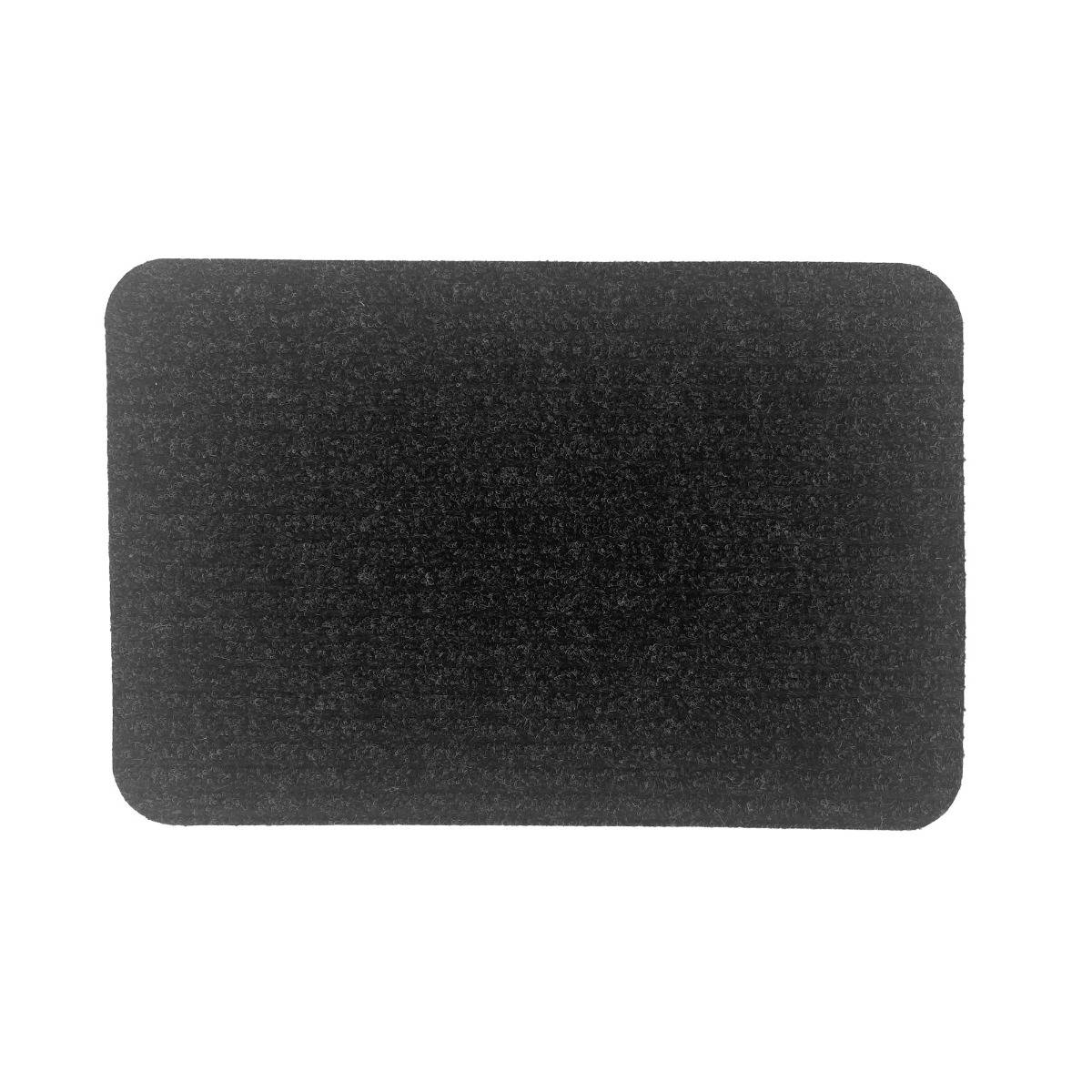 Antracit Sheffield dörrmatta i polypropylen med låg profil nära entrédörr