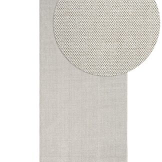 Offwhite gångmatta Tokyo med bubblig ullmatta-look och mjuk struktur