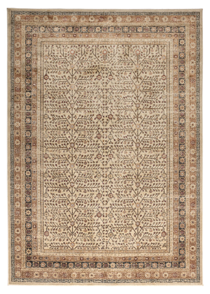 Brun viskosmatta Zera med mjuk textur och 10 mm tjocklek i elegant inredningsmiljö