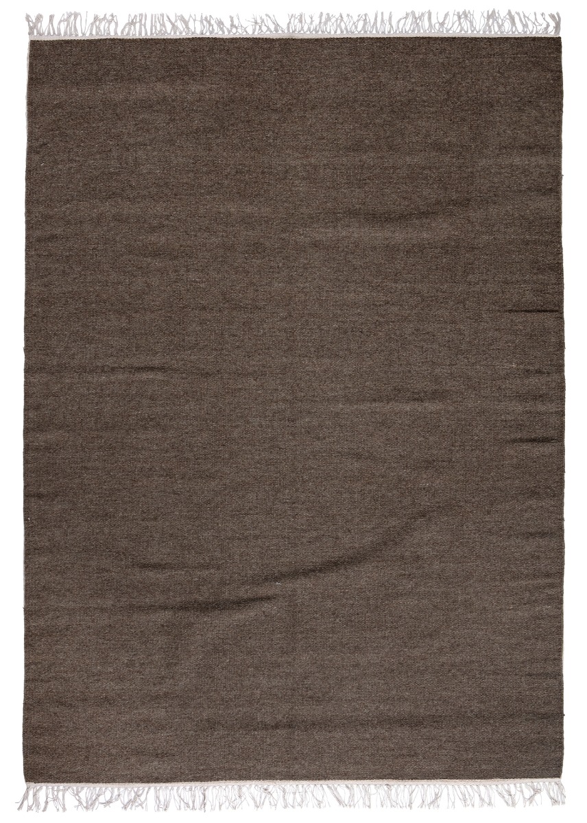 Brun ullmatta Dravik med mjuk och tjock textur i naturligt ullmaterial