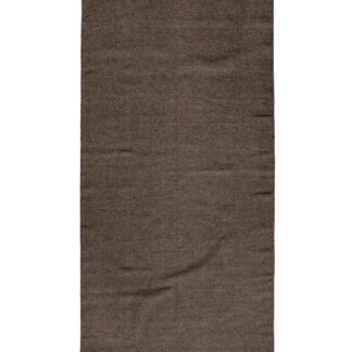 Brun handvävd Dravik ullmatta med 10 mm lugg och bomullsbacksida i rumsmiljö