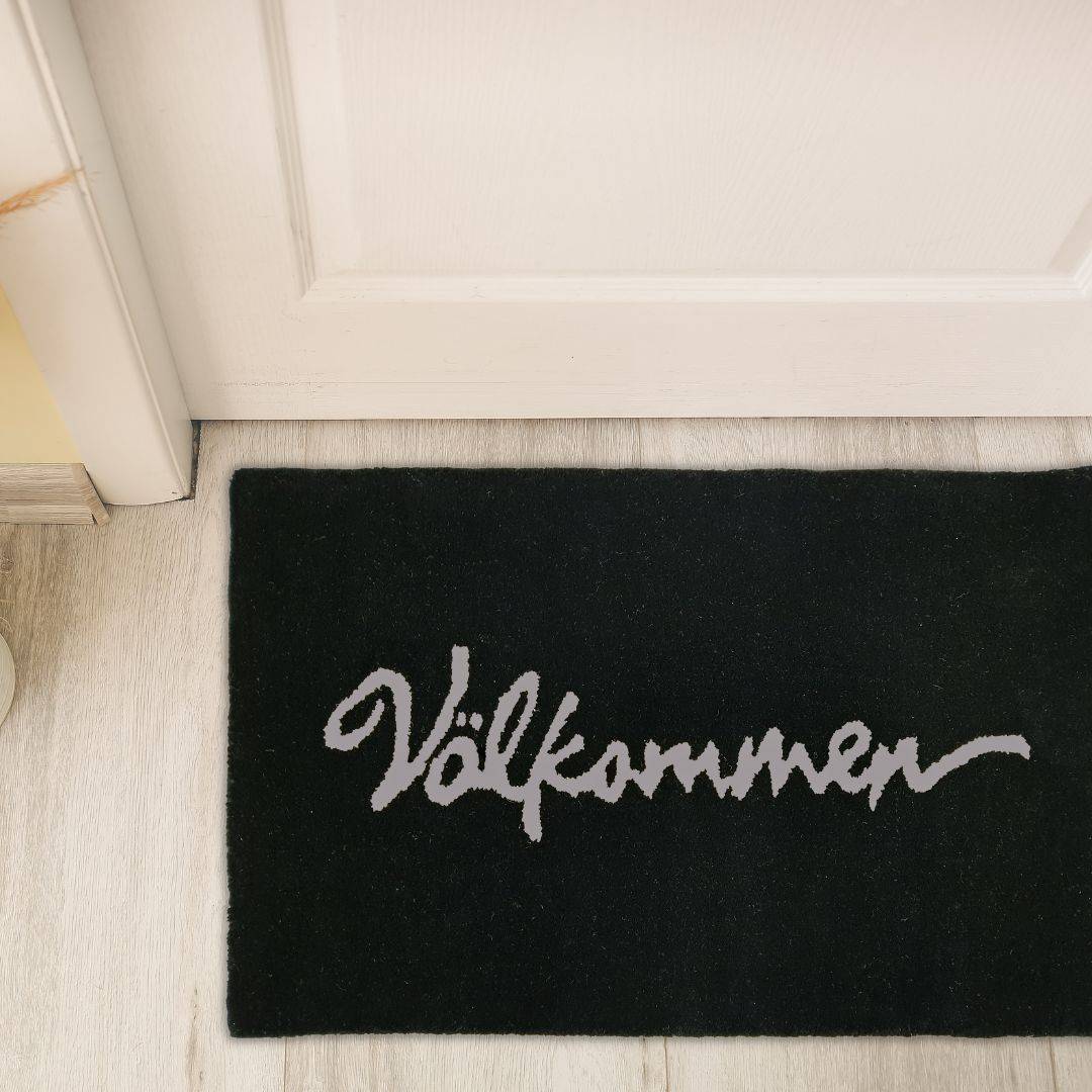 Ullmatta Välkommen Svart 50x80 cm - Image 2