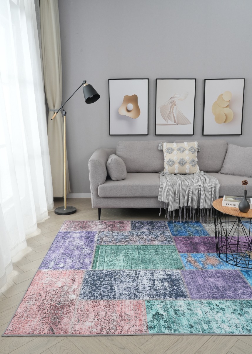 Patchwork Matta Vero Rosso Multi - Image 2