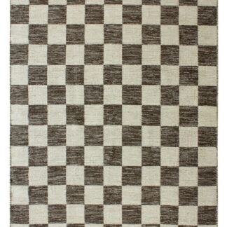 Webster ullmatta i linnefärg med kortskuren yta och rutigt mönster i hemmiljö