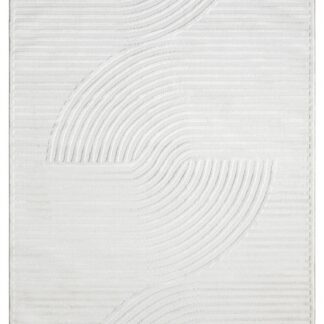 Offwhite Wico Mino Wiltonmatta med kort lugg och elegant mönster i modernt hem