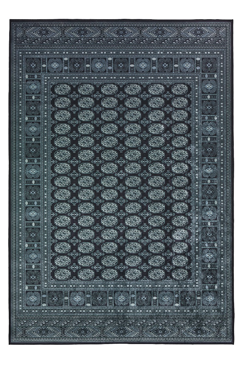 Wiltonmatta i mörk antracitfärg med tät struktur och modern design