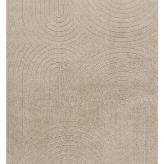 Beige Wiltonmatta Zara Bene med elegant ZEN-mönster och mjuk gångkomfort