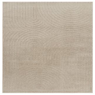 Zara Bene Beige Wiltonmatta med high & low ZEN-mönster i varm beige ton