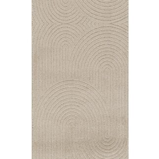 Beige Wiltonmatta Zara Bene med unikt ZEN mönster och 12 mm tjocklek i heminredning