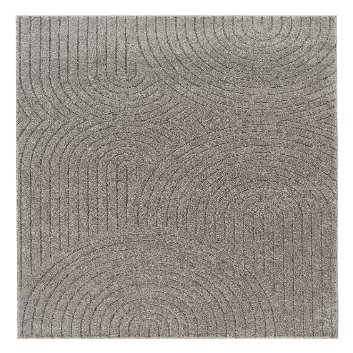 Zara Bene Grå Wiltonmatta med high & low ZEN-inspirerat mönster och mjuk textur i modern grå färg