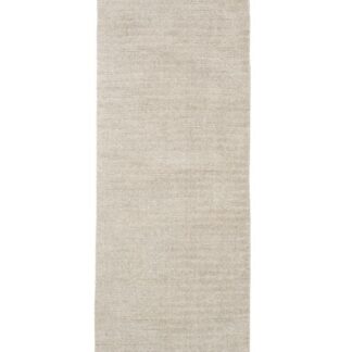 Zentura ljusgrå ullmatta med ribbad struktur och låg lugg