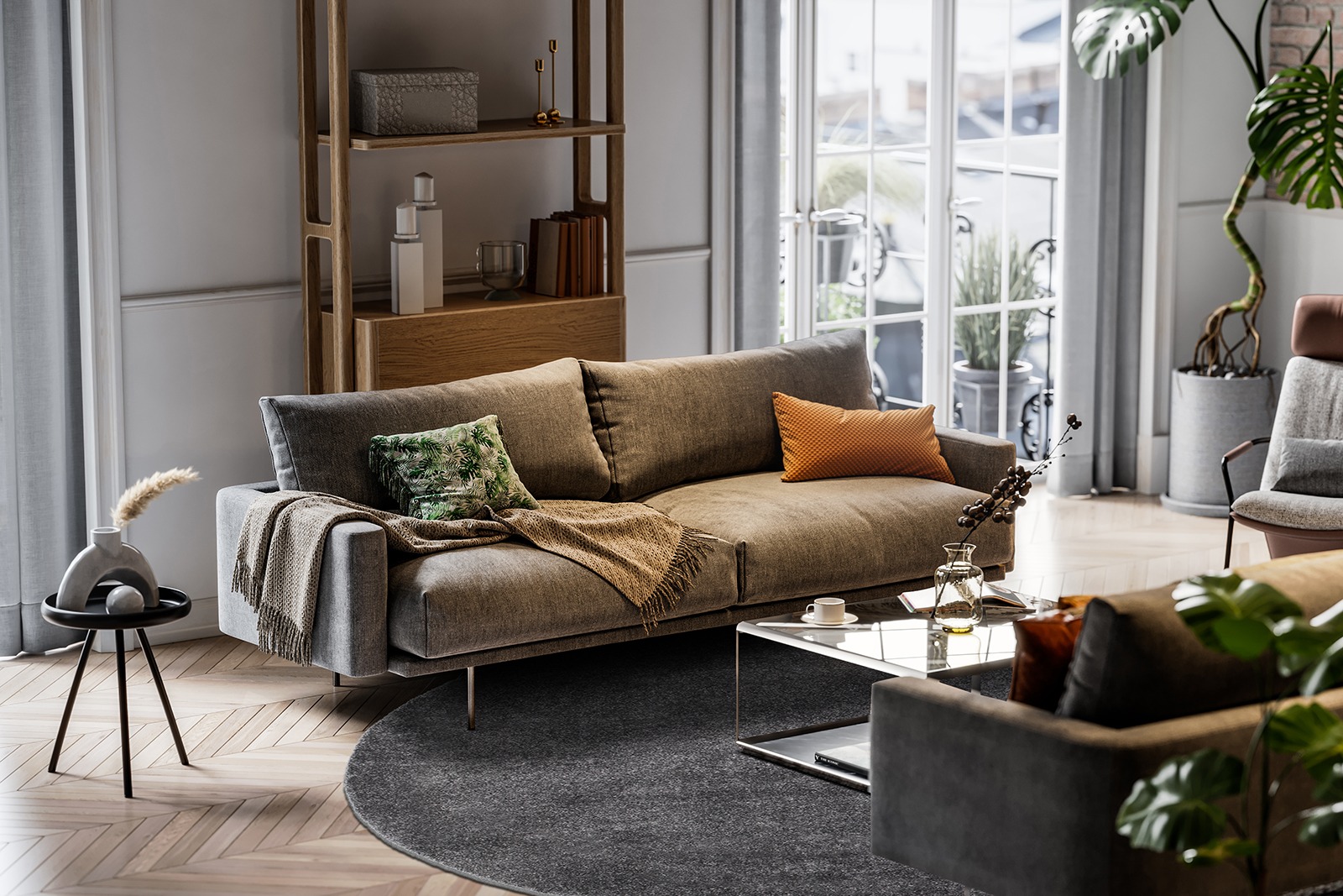 Clario Grafit Rund Matta - Bild 2