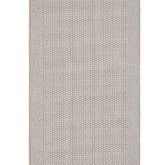 Vit slätvävd gångmatta av polypropylen med hållbar och halksäker undersida för inomhus och utomhusbruk