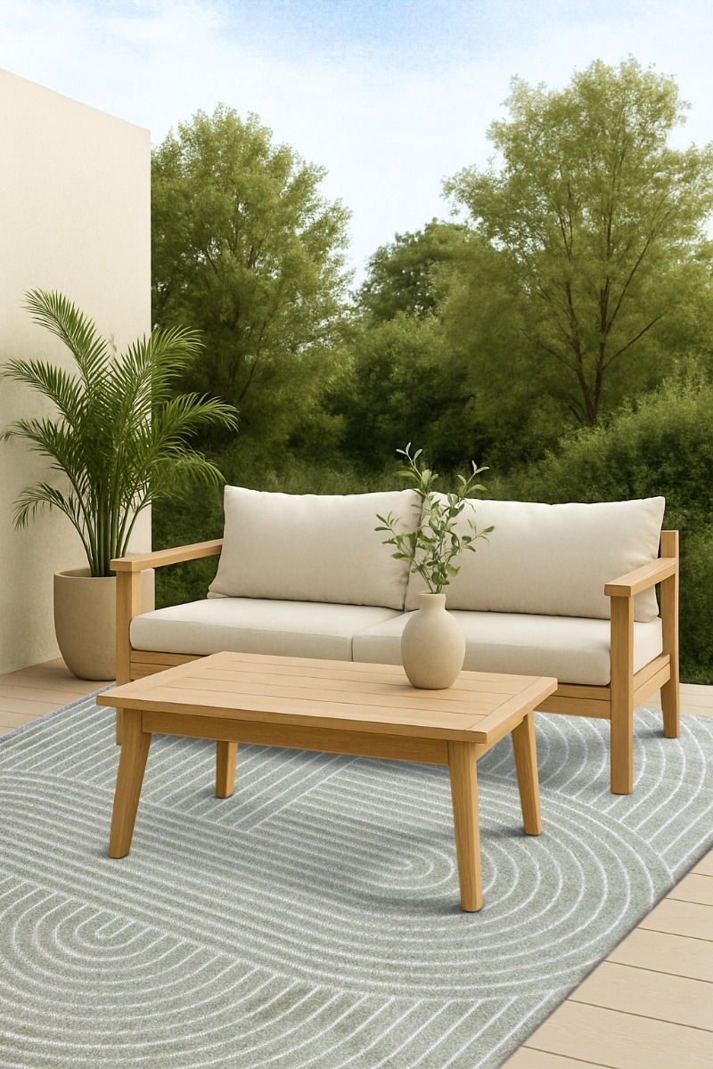 Santos Vorm Grön Inom- och Utomhusmatta - Bild 4