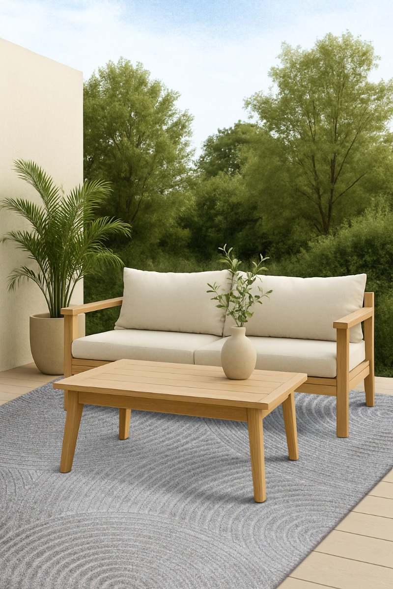 Santos Moda Grå Inom- och Utomhusmatta - Bild 4