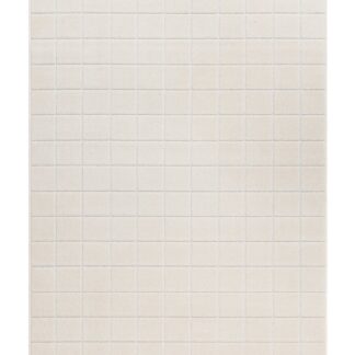 Santos Karo cremefärgad matta i slitstark polypropylen med grafiskt mönster lämplig för inomhus och utomhusbruk