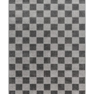 Grafitfärgad polypropenmatta i 6 mm tjocklek för inomhus- och utomhusbruk med subtil textur och elegant design