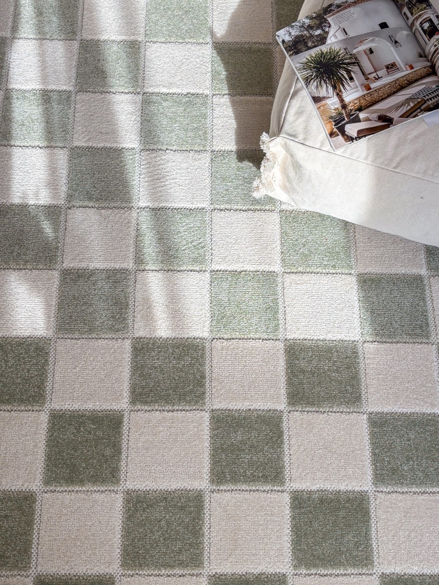 Santos Karo Grön Kvadrat Matta - Bild 2