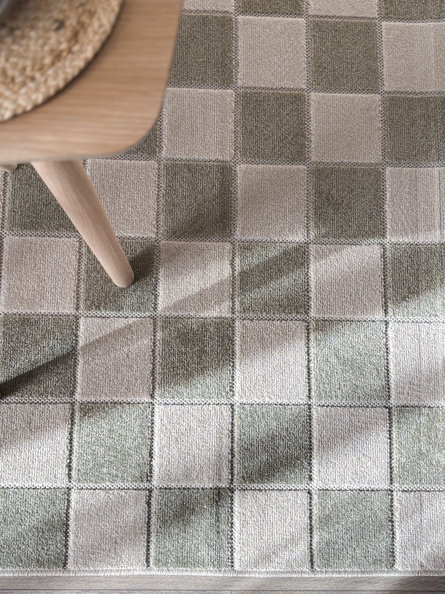 Santos Karo Grön Kvadrat Matta - Bild 3