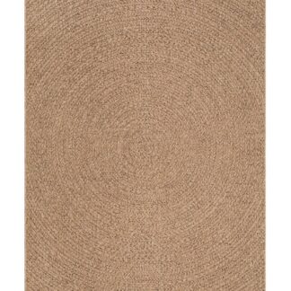 Beige Luonto matta i vävd polypropylen med 6 mm tjocklek placerad på uteplats