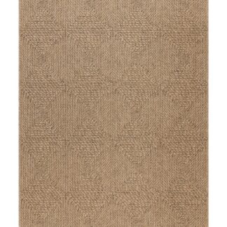 Quad Beige vävd inomhus- och utomhusmatta i polypropylen med beige nyans och cirka 6 mm tjocklek