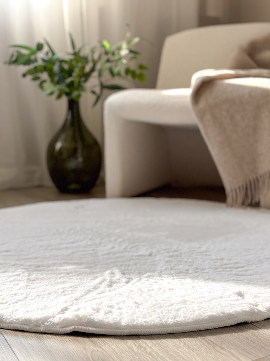 Rund Matta Eiderelle Vit - Image 2