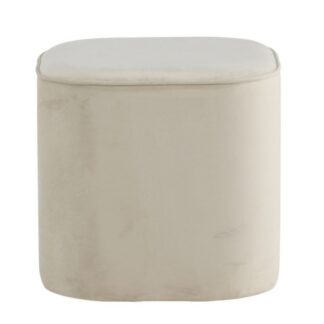 Sittpuff Adela Velvet Vit