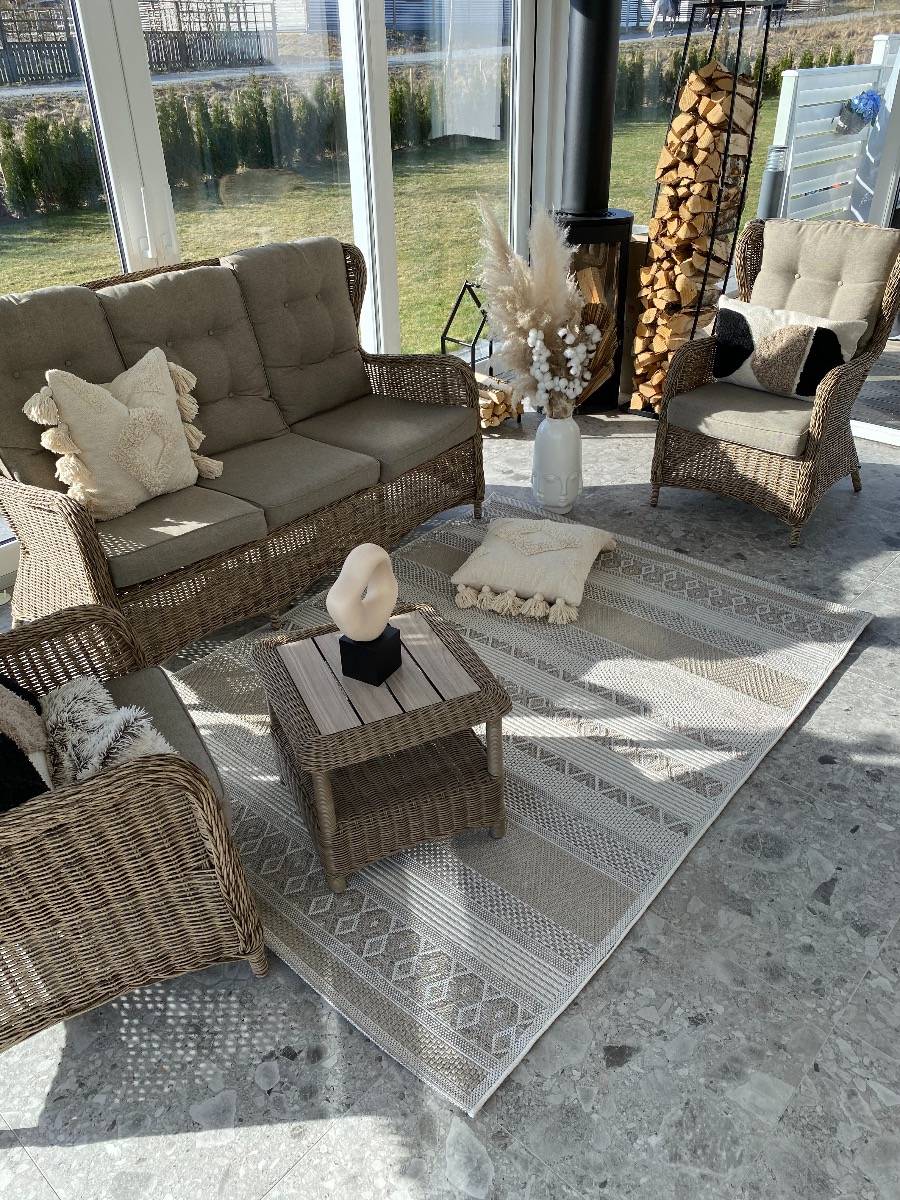 Echo Case Beige Inom- och utomhusmatta - Bild 3