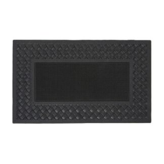 Dörrmatta Flätad Pinmat Svart