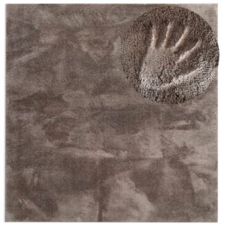 Kvadrat Matta Fluffy Taupe