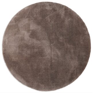 Rund Fluffy Taupe