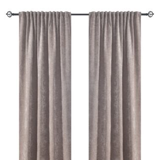 Rumsförmörkande Sammetsgardin 2-pack Nancy Sand