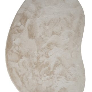 Tvättbar Pälsmatta Rabbit Shape Ljusbeige