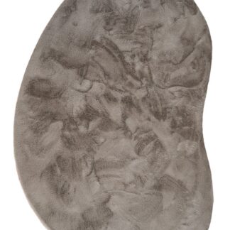 Tvättbar Pälsmatta Rabbit Shape Taupe