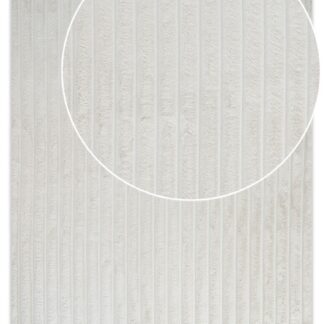 Tvättbar Pälsmatta Rabbit Stripe Offwhite