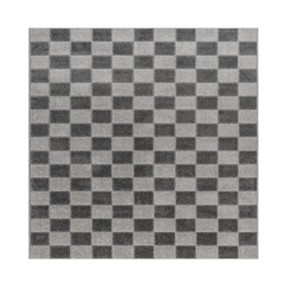 Grafitfärgad Santos Karo matta i syntetmaterial med subtila höjdskillnader lämplig för inom- och utomhusbruk